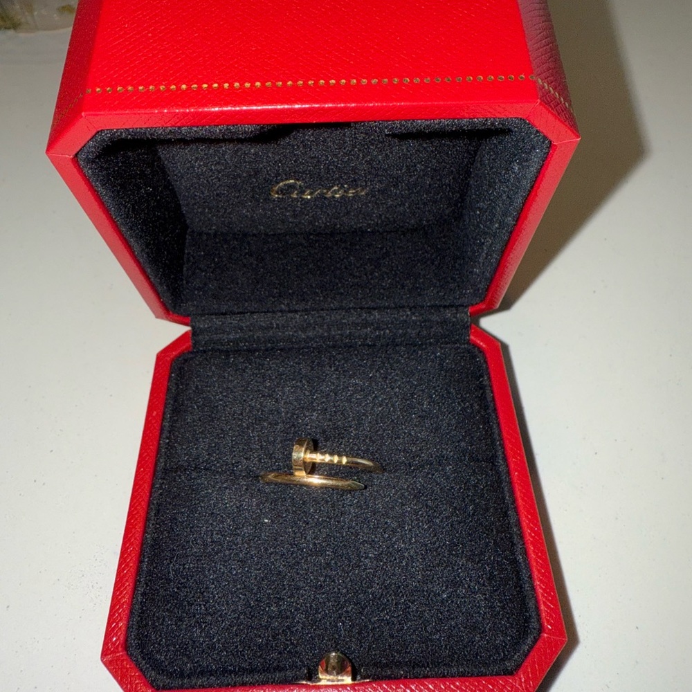 Cartier Gold Ring in Red Box